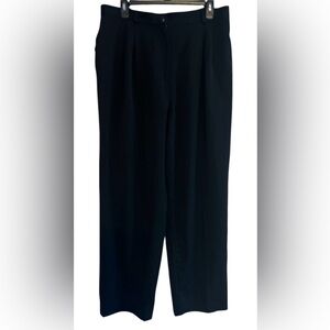 Vintage Preview Collection Womens 100% Wool Dress Pants Lined Pockets Black 16